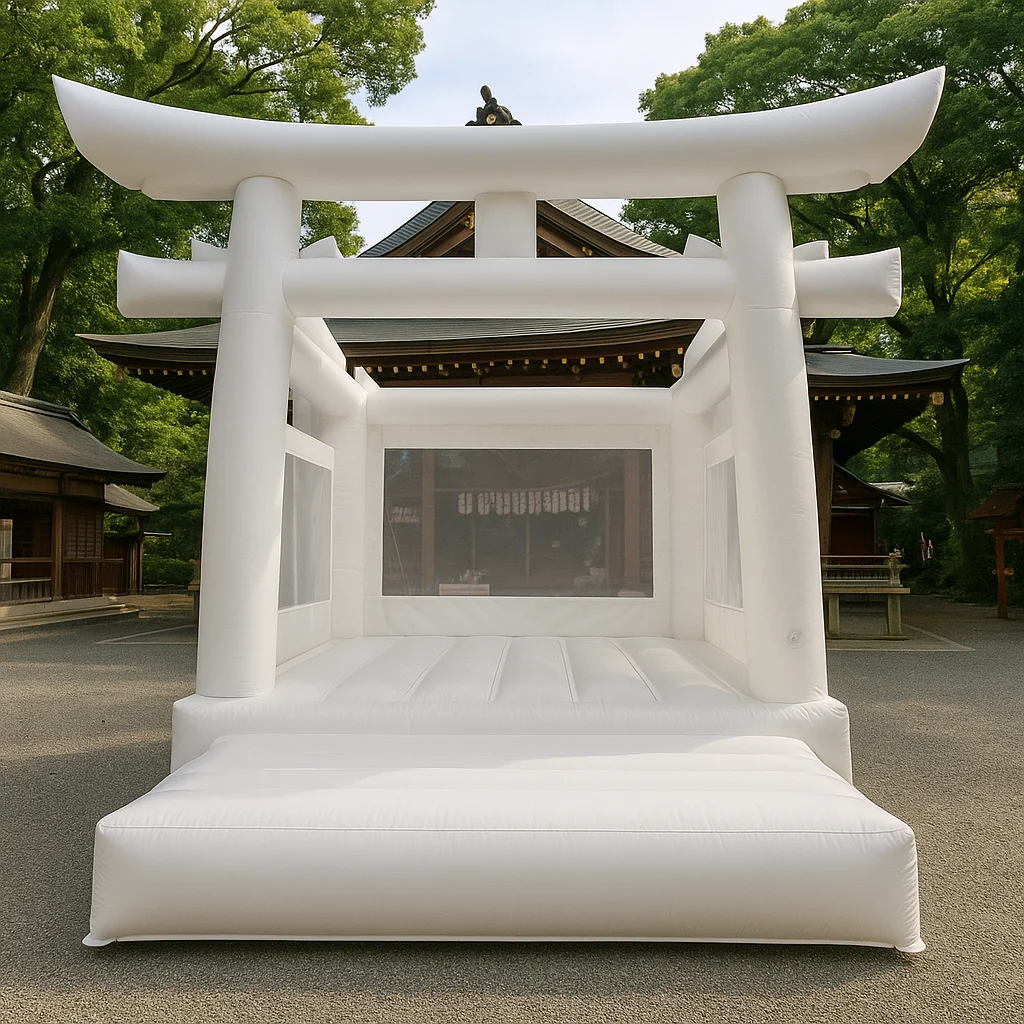 Japanese Shrine Jinja style Bounce House Customized Jumping Bouncy House Castle With Blower For Outdoor Play Festival Commercial