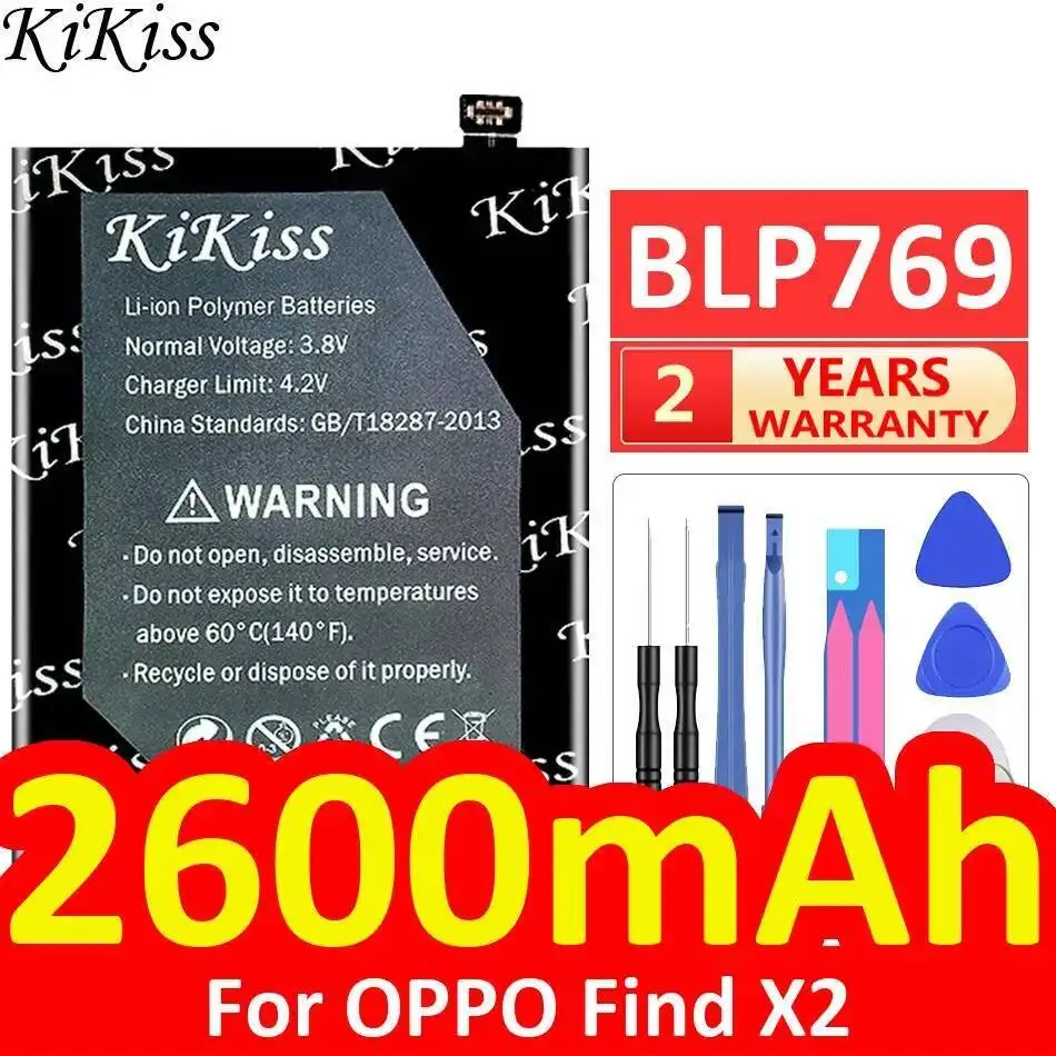 

Mobile Phone Battery BLP769 2600Mah For Oppo Find X2 High Compatibility