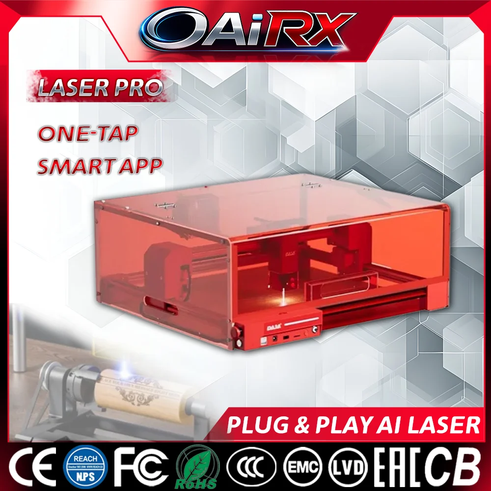 

Лазерный гравер A6 PRO для дерева, металла, акрила, стекла, портативный, полностью закрытый, с интеллектуальной калибровкой AI, промышленный