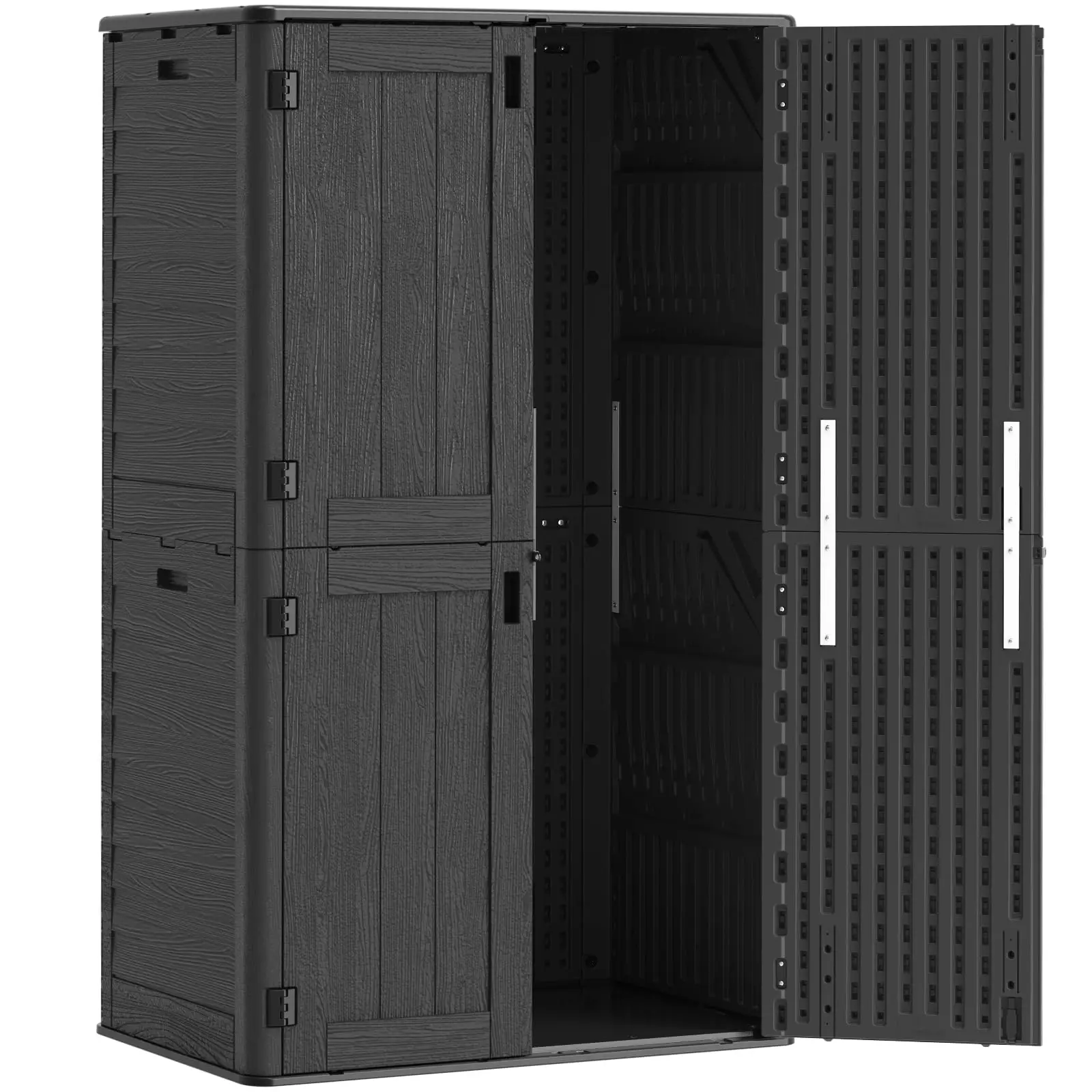 Outdoor Storage Shed Waterproof, 61 Cu.Ft Tall Veal Resin Sheds
