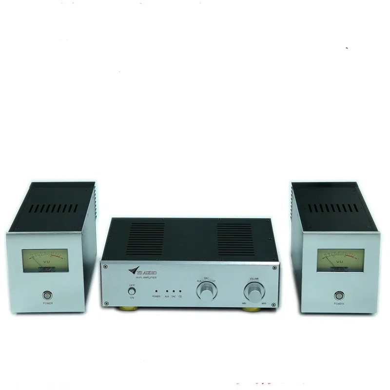 Complete Set Gold Voice GE5670 Tube preamplifier  IRF9240 IRF240 FET Split Vertical HIFI Fever Home Audio Amplifier 120W*2