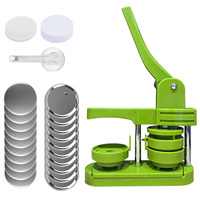 Button Badge Maker Machine Badge Pin Makers Machine Kit 3 in 1 with 58mm Mold DIY Solid Color Plastics Simple Rotating Device