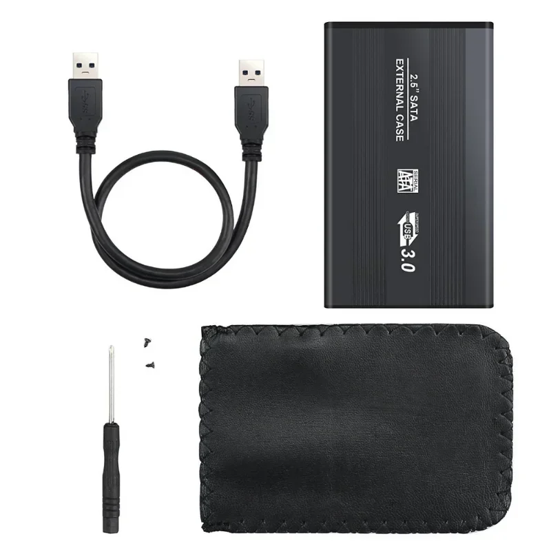 Alumínio Externo HDD Enclosure, Hard Drive Case, SSD Box, Suporte Hot Plug para Windows, 2.5 ", SATA III para USB 3.0, 5Gbps, 1Pc