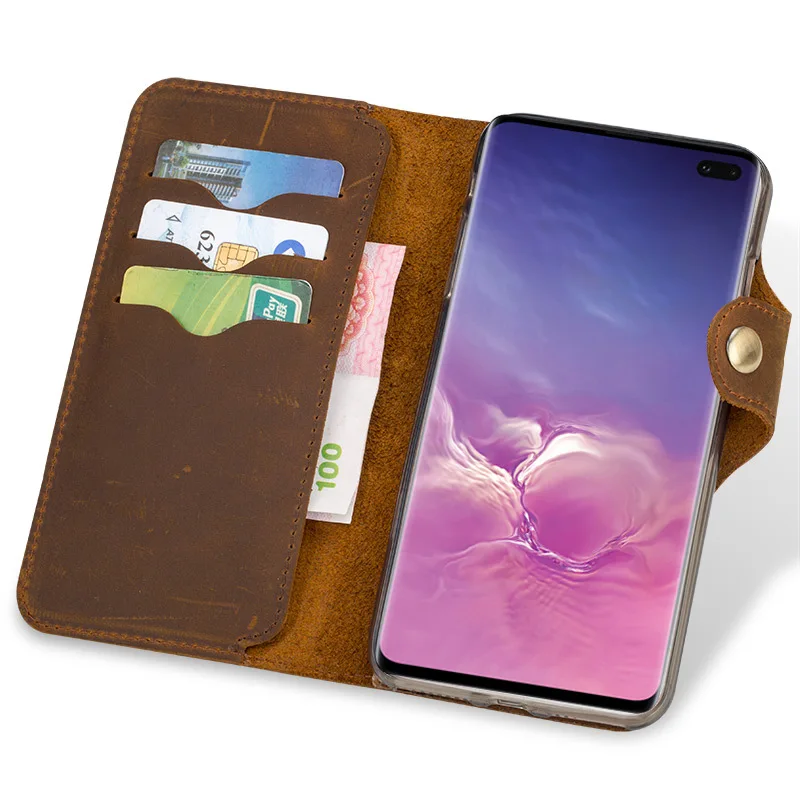 Return To The Ancients Genuine Leather Phone Case For Xiaomi Mi 14 13 12 11 11t 10 Pro Plus Luxury With Card Slots Cover