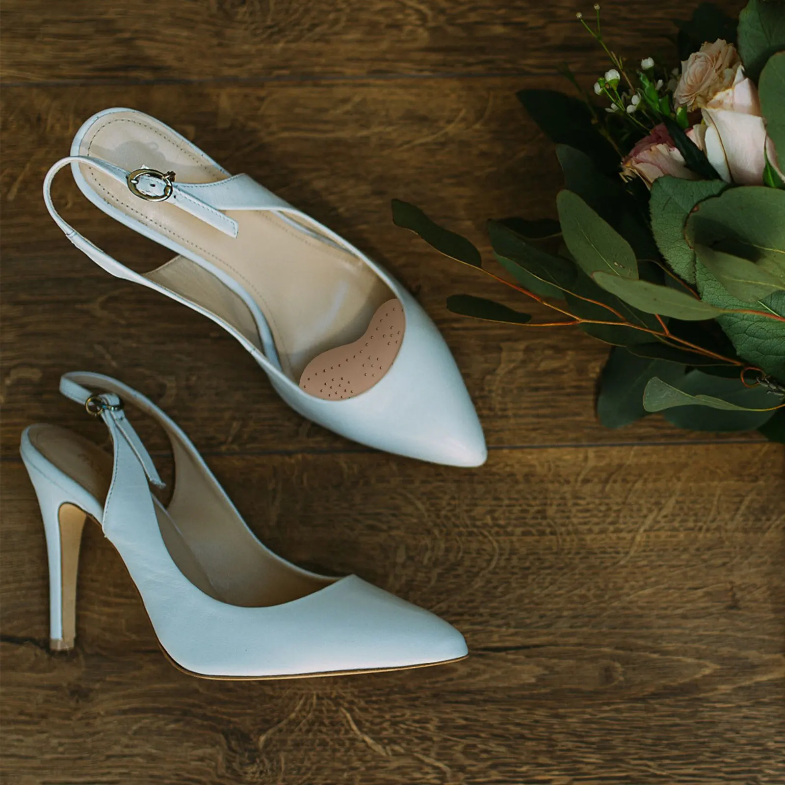 

2 Pairs High Heel Anti-slip Stickers Non-slip Shoe Cushions Insole Beige Absorb Sweat Supple Material Prevent Blisters Alleviate
