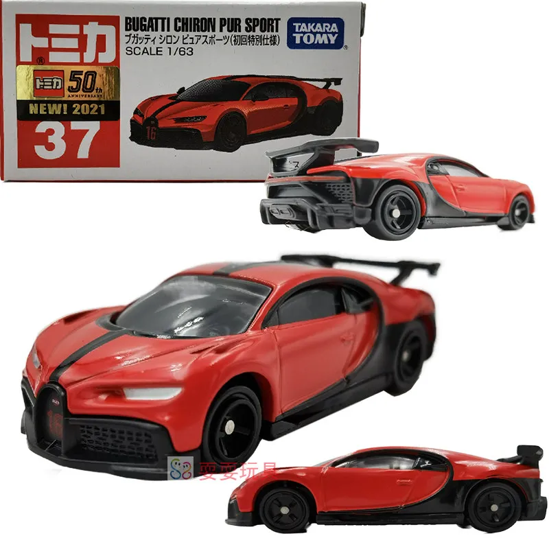 Tomica Alloy Car For Collector Simulation Holiday Gifts Model No. 37 Bugatti Chiron Pure SportsSeptember New Car