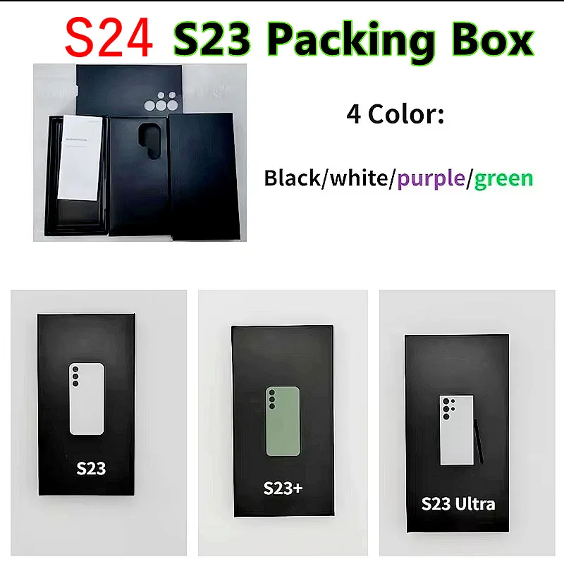 

NEW Empty Phone Packing Boxes For Samsung Galaxy S25Edge S24FE S23Ultra S22Plus Retail Box with User Manual Seal Sticker Label