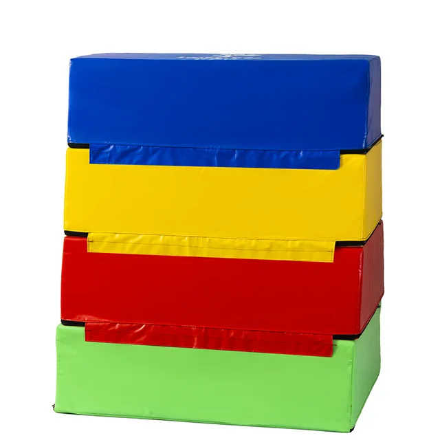 Gymnastic Vaulting Horse Equipment 4 in 1 Soft Foam Gymnastic Trapezoid Vault Horse for Jumping Skill Training