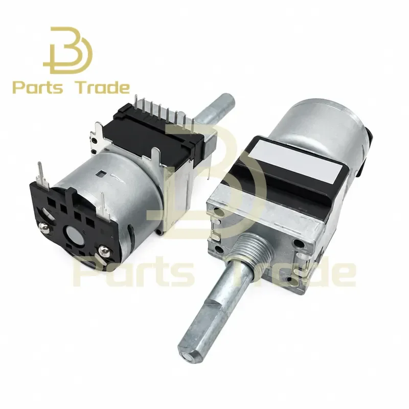 2PCS for Original Dual Motor Potentiometer RK168 10KB Single Row 8 Pins Shaft Length 30mm Half Shaft No Tap