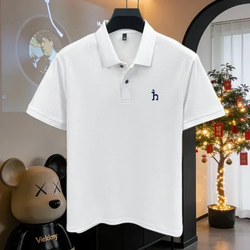 100% reine Baumwolle, hochwertiges Marken-Poloshirt für Herren, kurzärmelig, Sommermode, exquisit gesticktes Golf-Oberteil, lässiges T-Shirt. ﻿ – Detail 16
