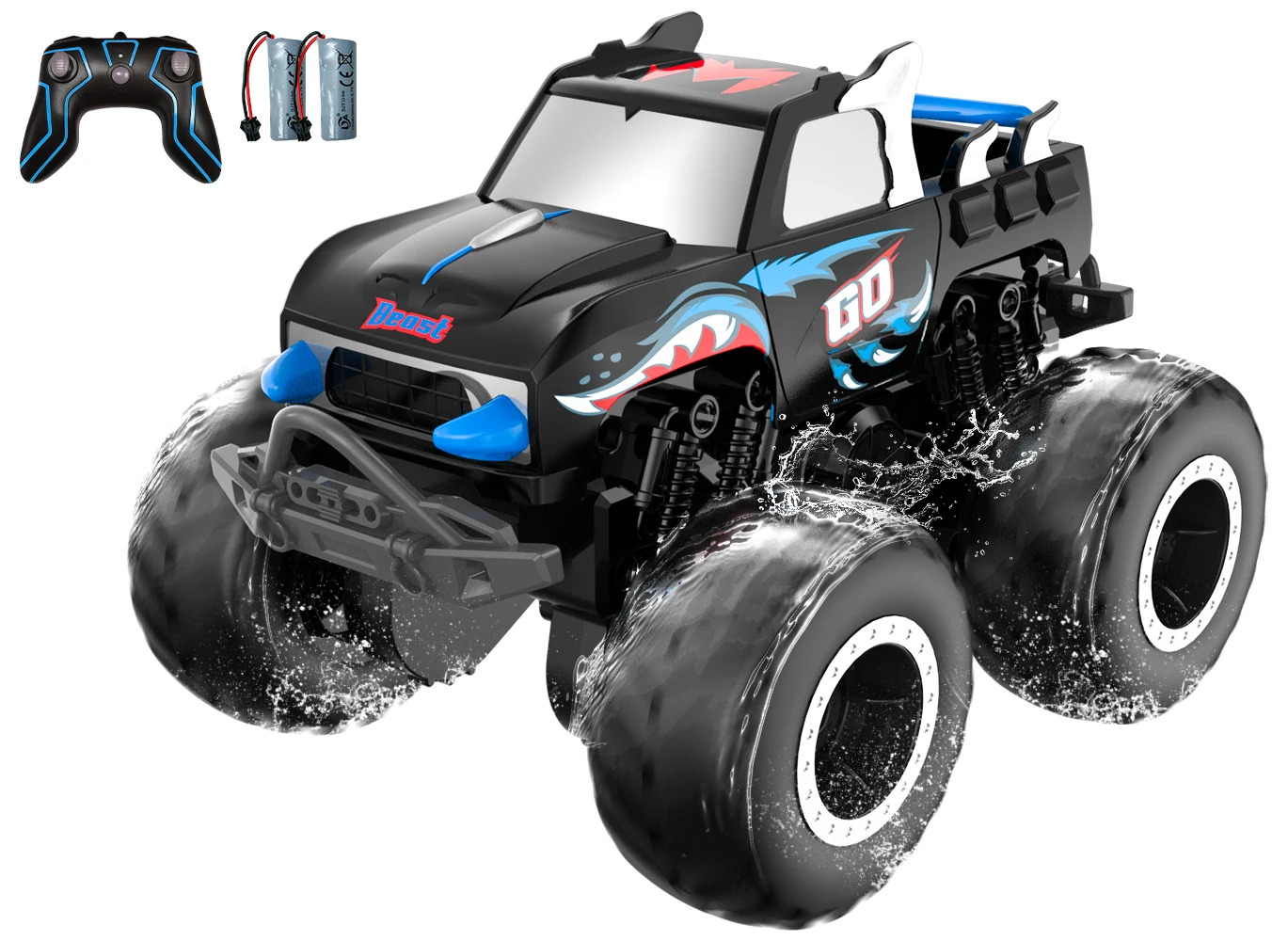 STEMTRON Amphibious Remote Control Car 2.4 1:20 GHz All Terrain Off-Road RC Car Pool Toys Remote Control Boat Gifts for Kids Boy