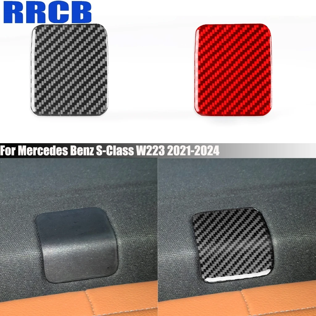 

Carbon Fiber Car Accessories Rear Window Decorative Interior Trim Cover Sticker For Mercedes Benz Maybach S-Class W223 2021-2024