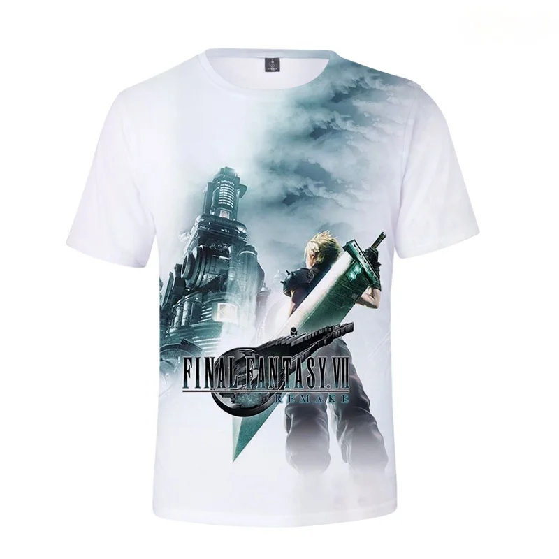 Men Women Clothing Final Fantasy VII Remake Tshirt 3d Print Oversize Short Sleeve Fashion T Shirt Casual T-shirt Homme Tee 6XL