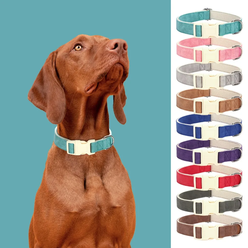 

Pet Collar Are Soft and Skin Friendly with Leather Cotton and Dog Collars Suitable for Large Medium and Small Pet Dogs