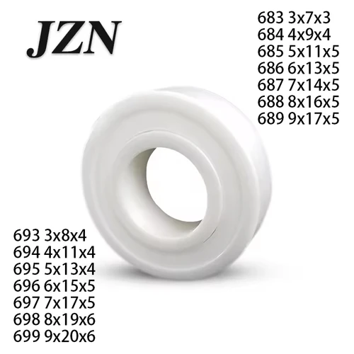 1 uds/10 Uds rodamiento cerámico de Zirconia 683 684 685 686 687 688 689 2RS doble sello 693 694 695 696 697 698 699 2RS ZrO2