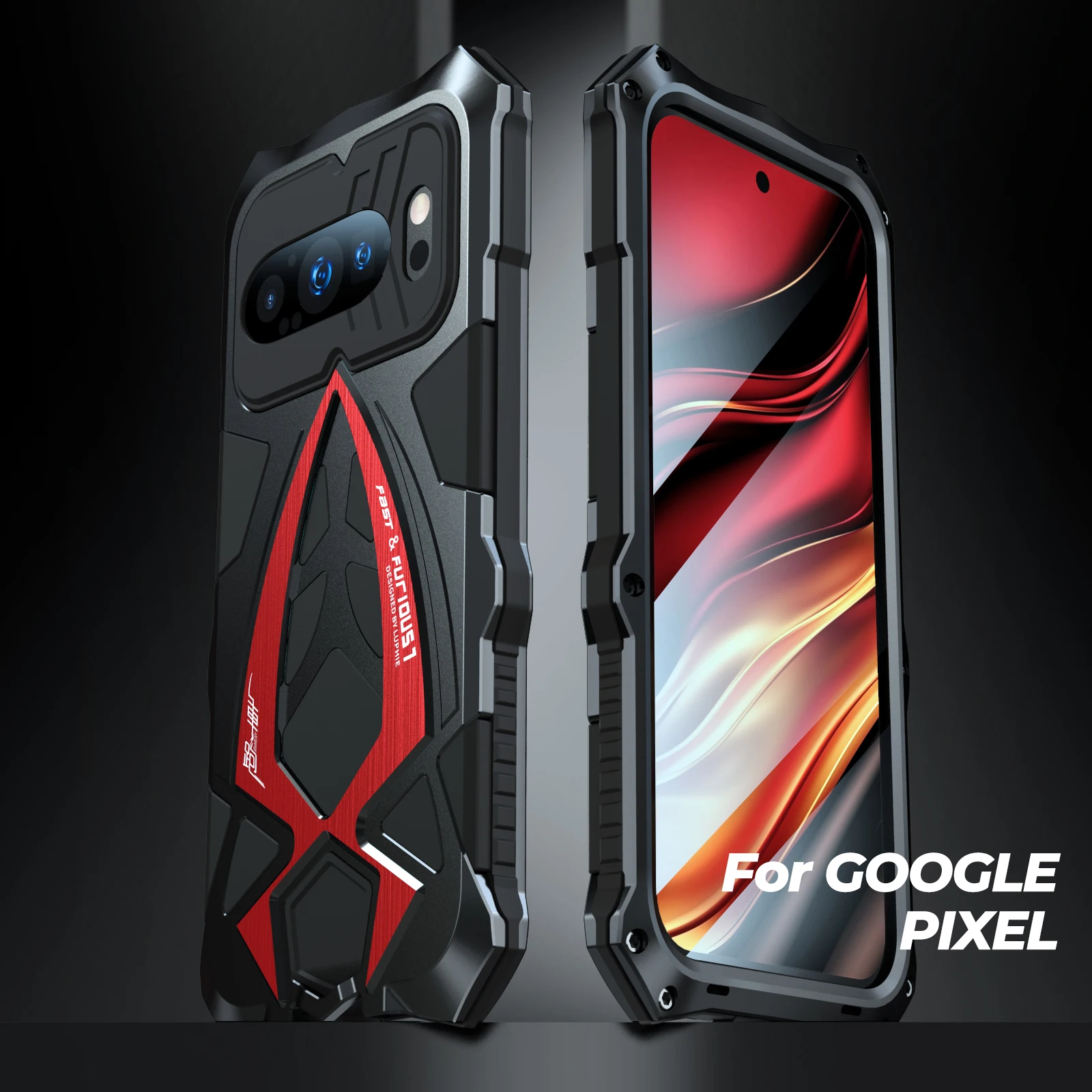 Military Grade Heavy Mixed Armor Metal Phone Case for Google Pixel 10 9 Pro 9A Luxury Rugged Shockproof Back Cover Bumper