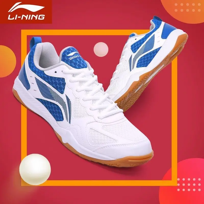 Li Ning Table Tennis Shoes for Men and Women 5 New Professional Competition Training Breathable Non slip Sports Shoes