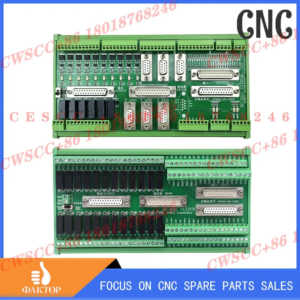 New Io Board Integrated Adapter Board With 4pcs Db25 Parallel Port Cable For Xc609 Xc709 Xc809 Series G Code Controller