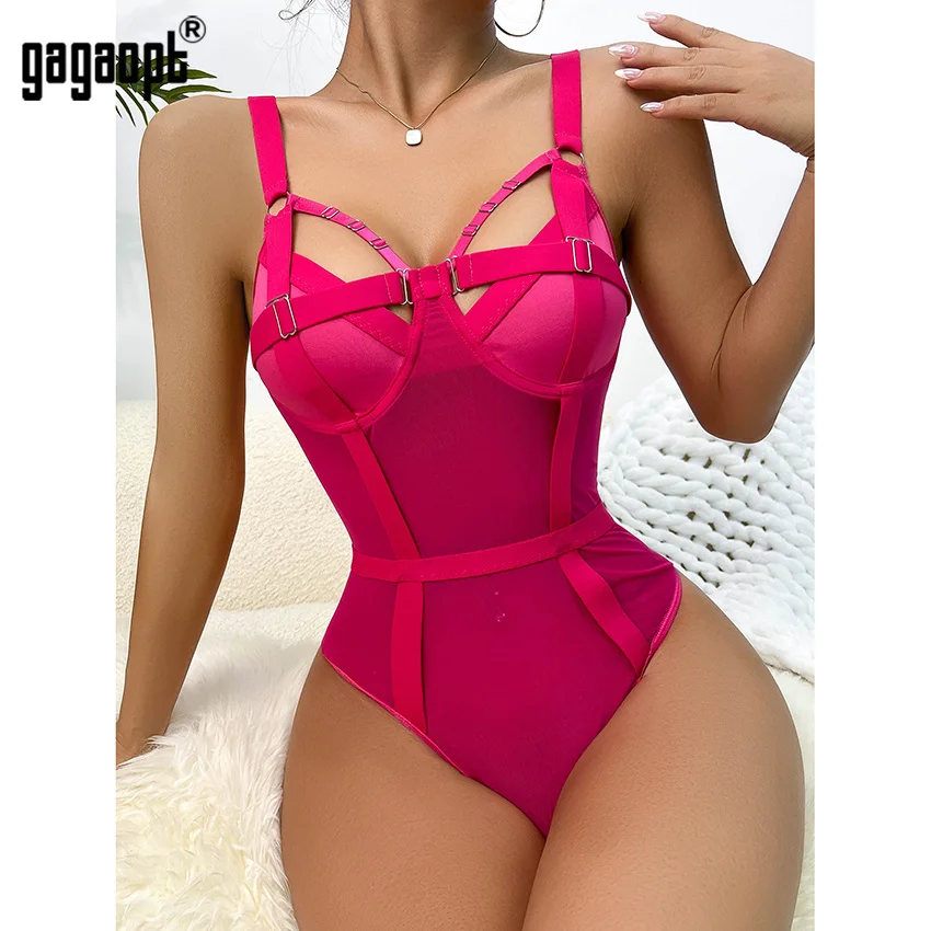 Gagaopt Bandage Bodysuit Hollow Out Sexy Porn Underwear Women Body Uncensored One-Pieces Sissy Exotic Costumes Teddy