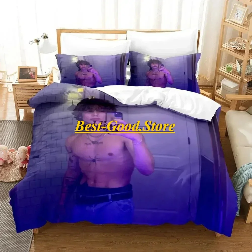 

Vinnie hacker Merch Bedding Set Duvet Cover Sheet Printed Pillowcase Bed Full Queen King Size Comforter Bedroom Bed Sheet Set