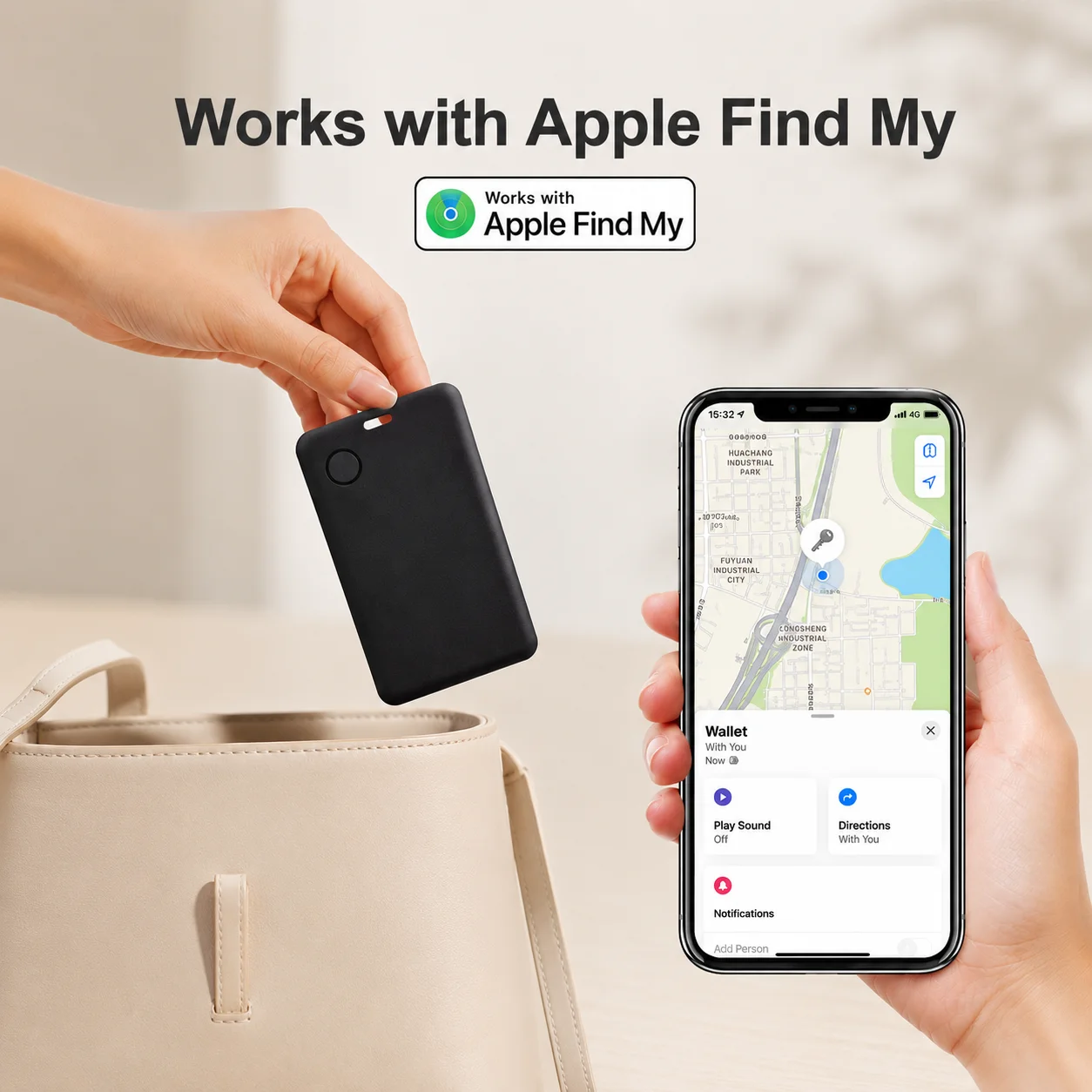 Smart Card for iOS, Wallet Tracker Work with Apple Find My APP, Item Finder Locator