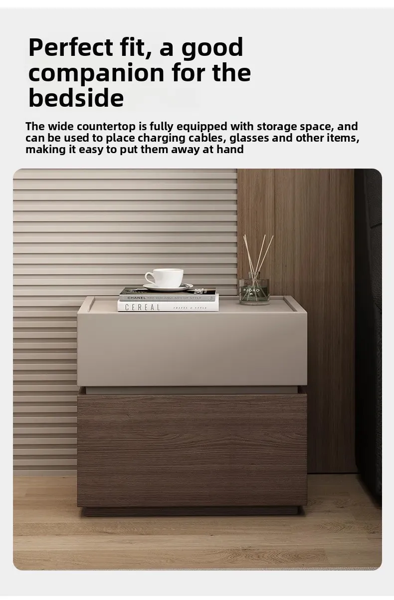 b11-Storage Modern Nightstand Nordic Luxury Vintage Aesthetic Trendy Nightstand Display Italian Comodino Bedroom Furniture