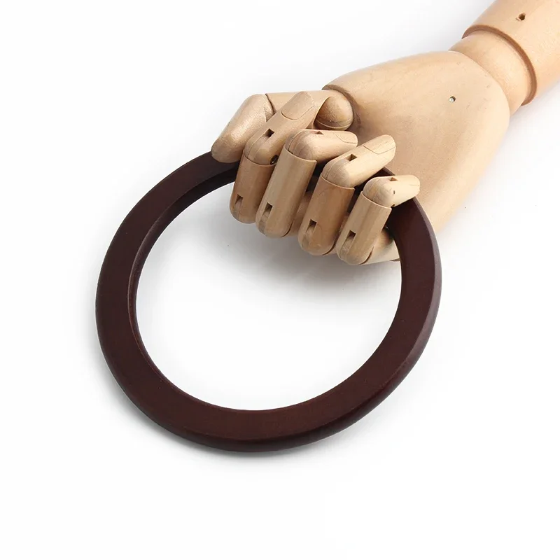 2/4/10pcs 천연 나무 지갑 손잡이, 라운드 핸들 나무 가방 손잡이 나무 손잡이 타원형 나무 가방 만들기 공예