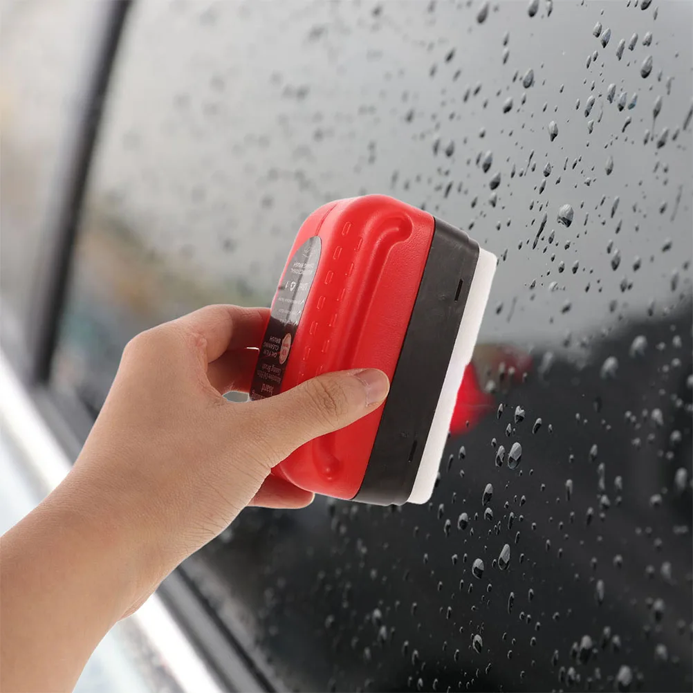 

2Pcs Oil Film Remover Brush Car Glass Cleaner for Windshield Side Windows Rearview Mirrors with Protective Coating Clear View