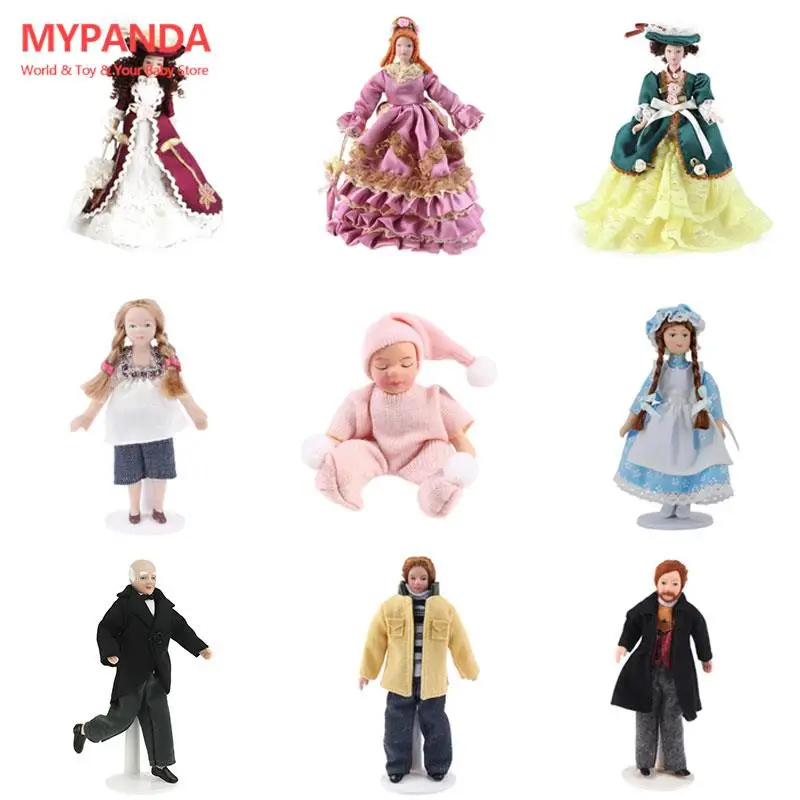1pc 1/12 Dollhouse miniatura bambola di porcellana modello persone bella gioventù ragazzo ragazza Decor casa delle bambole giocattolo