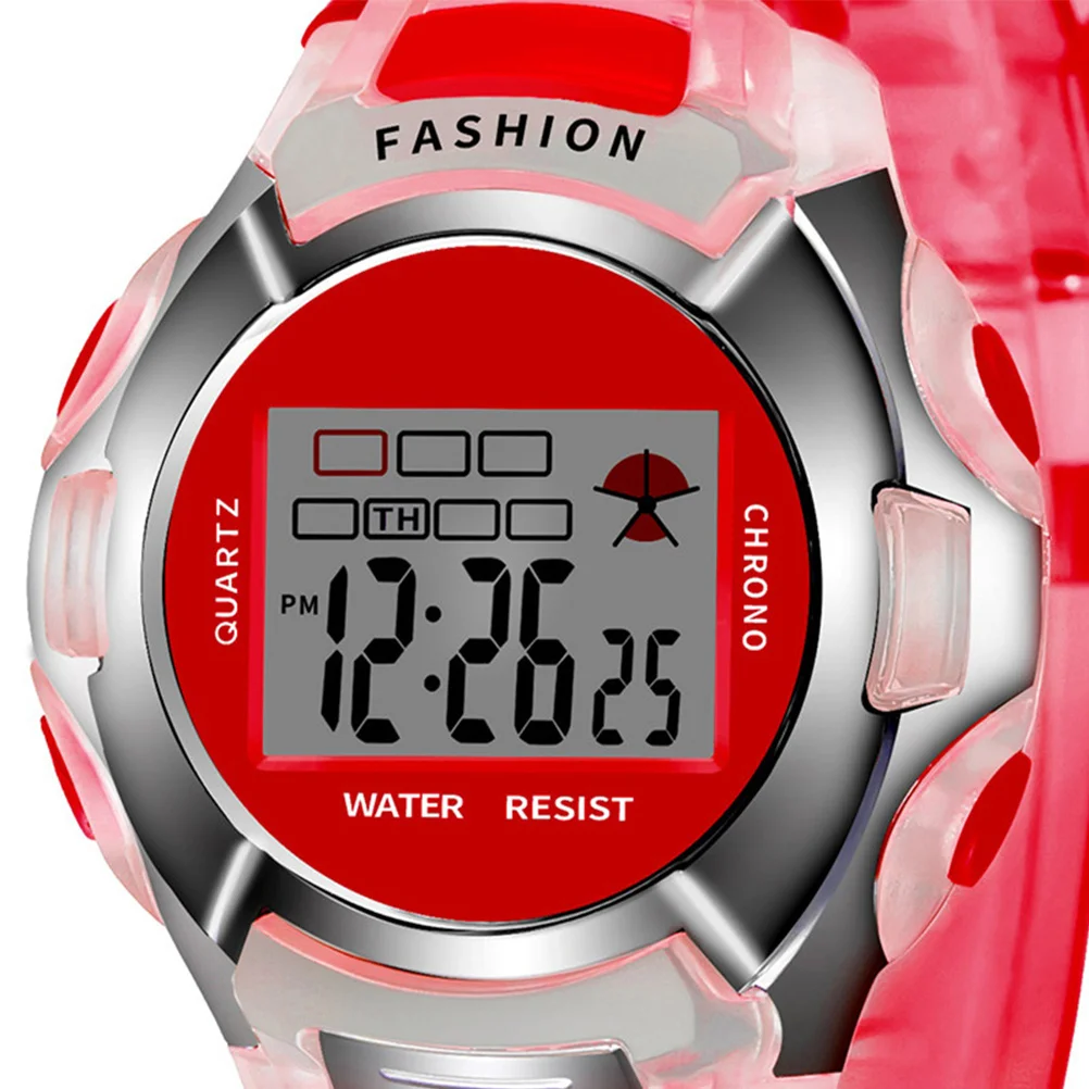 ساعة رياضية مقاومة للماء للأطفال، ساعة يد إلكترونية بإضاءة خلفية LED، ساعة توقيت، منبه، ساعة رياضية مضيئة للأطفال #2