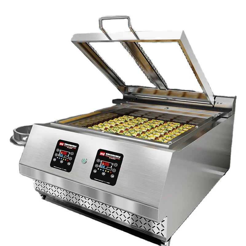 

Dumpling Pan-fried Commercial Electric Baking Pan Fully Automatic Pan-fried Equipment Bun Stove Gas Fried Dumpling Machine