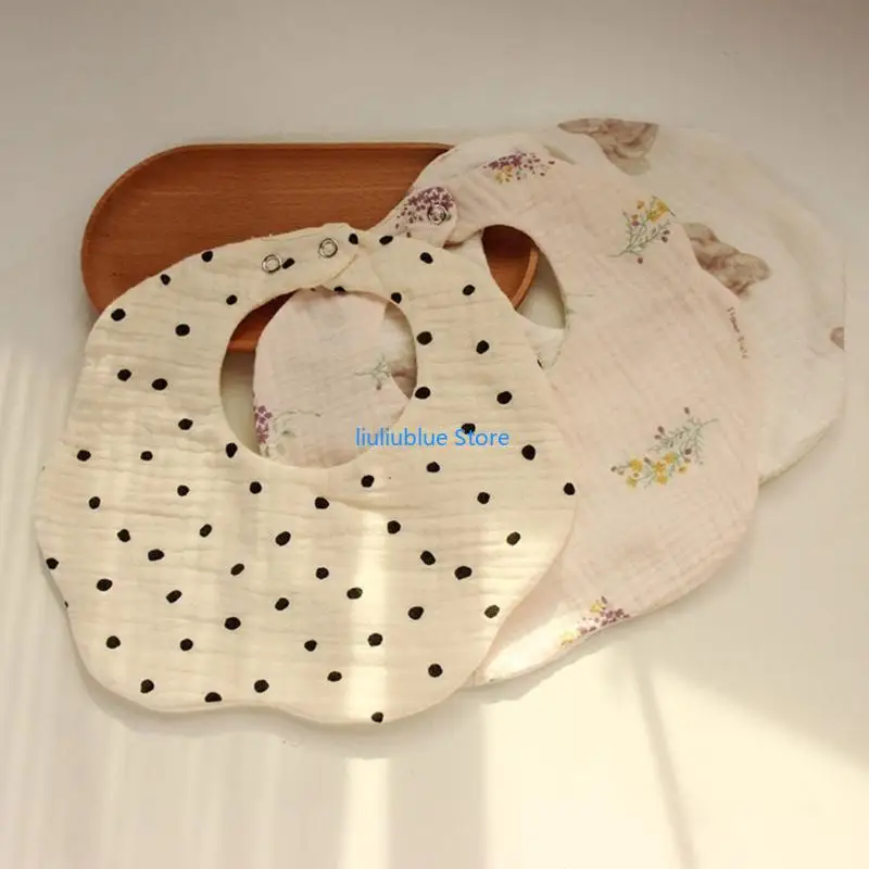 

4Layers Baby Bibs Korean Feeding Bibs for Infant Toddler Newborn Baby Bibs 62CF