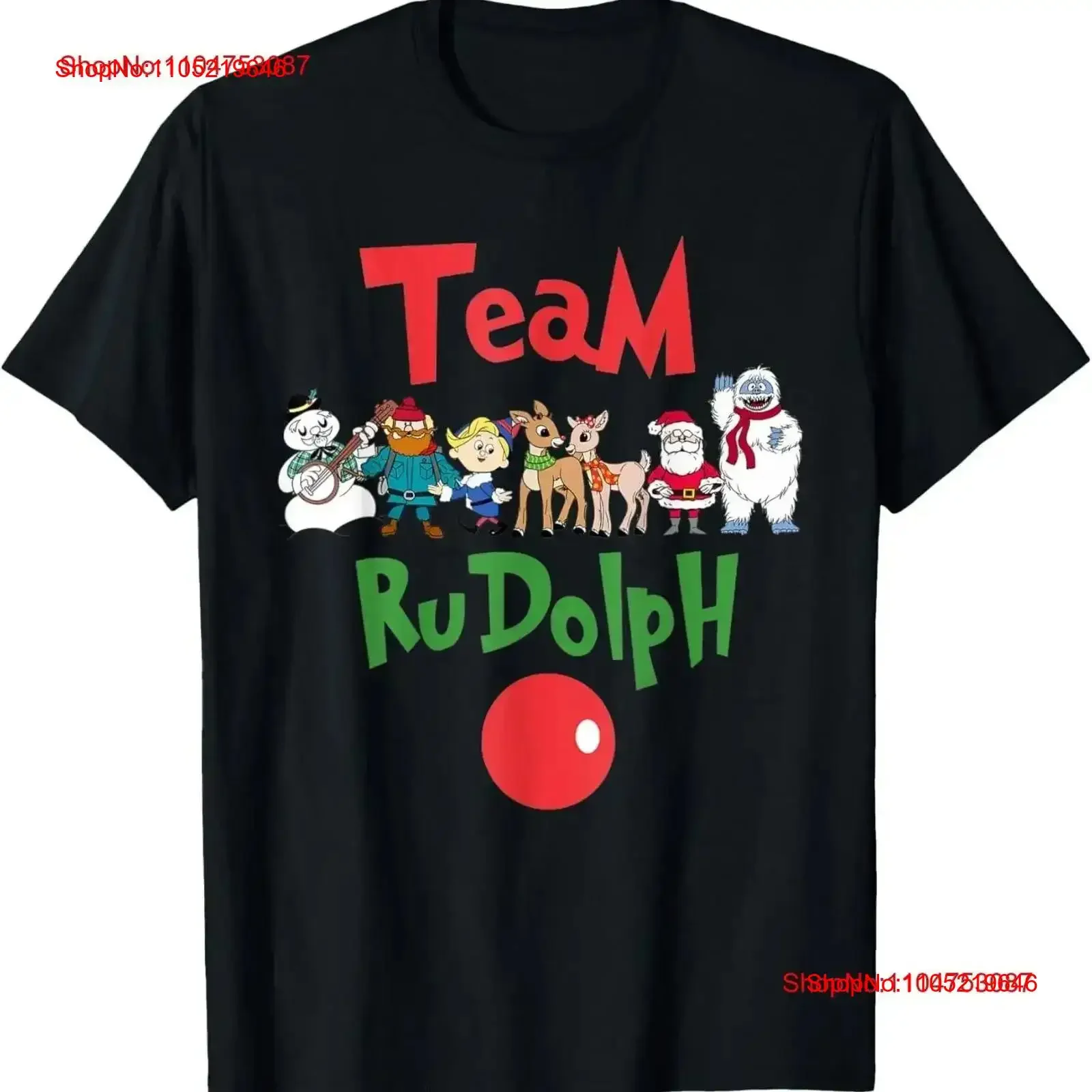 Team Rudolph The Red Nosed Reindeer Costume Decoration Xmas T Shirt Sweat vintage Washed Top For Everyday Wear graphic vintage