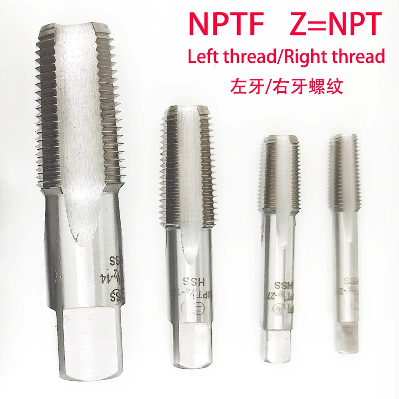 

1PCS Left/Right American Pipe Straight Groove Tap Z/NPT/NPTF1/16-27 1/8 3/8 5/8 7/8 1/4-18 3/4 1/2-14 1' 2' Screw Threading Tap