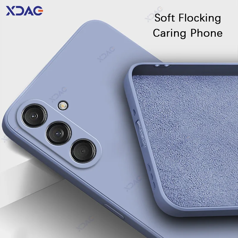 

Original Mobile Phone Cases for Samsung Galaxy C55 F55 M55 M55s 5G 360 Soft Luxury Square Liquid Silicone Covers Shockproof Bags