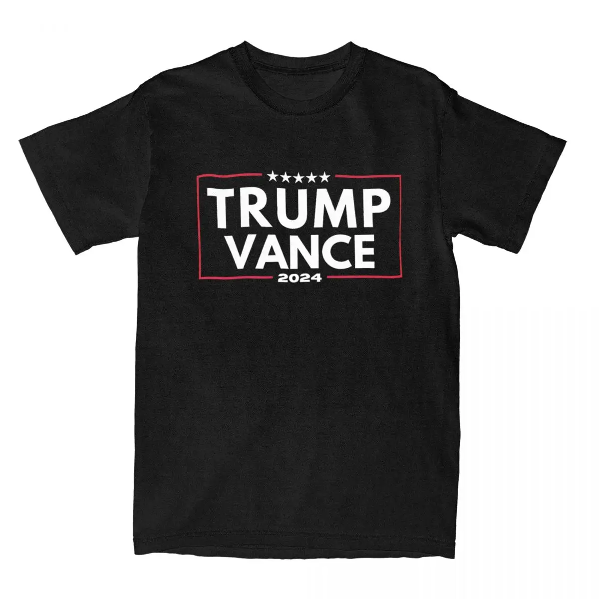 Trump J D Vance Men Women's T Shirt Presidential Election Merch Vintage Tees Short Sleeve Round Collar T-Shirt Pure Cotton Tops