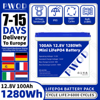 Poland Stock 12V 100AH Lifepo4 Battery Pack Build in 4S 100A BMS 1280Wh Lithium Iron Phosphate Cell For RV Trolling Motors Boat