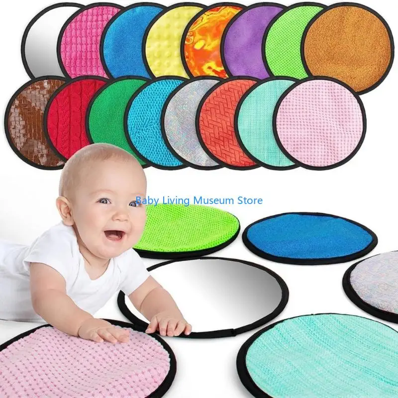 

P31C Baby Early Learning Dolls 16 Textured Fabric Rugs Physical Perceptual Exploration