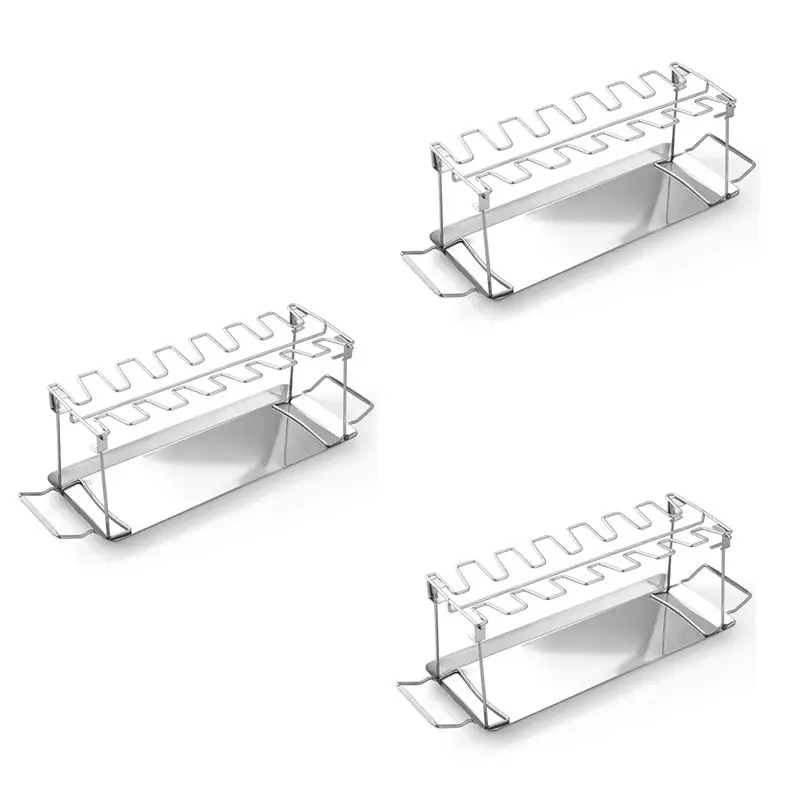 A69EBBQ Chicken Wings Legs Grill BBQ Cooking Rack BBQ Chicken Legs Oven Grill Kitchen Utensils Outdoor