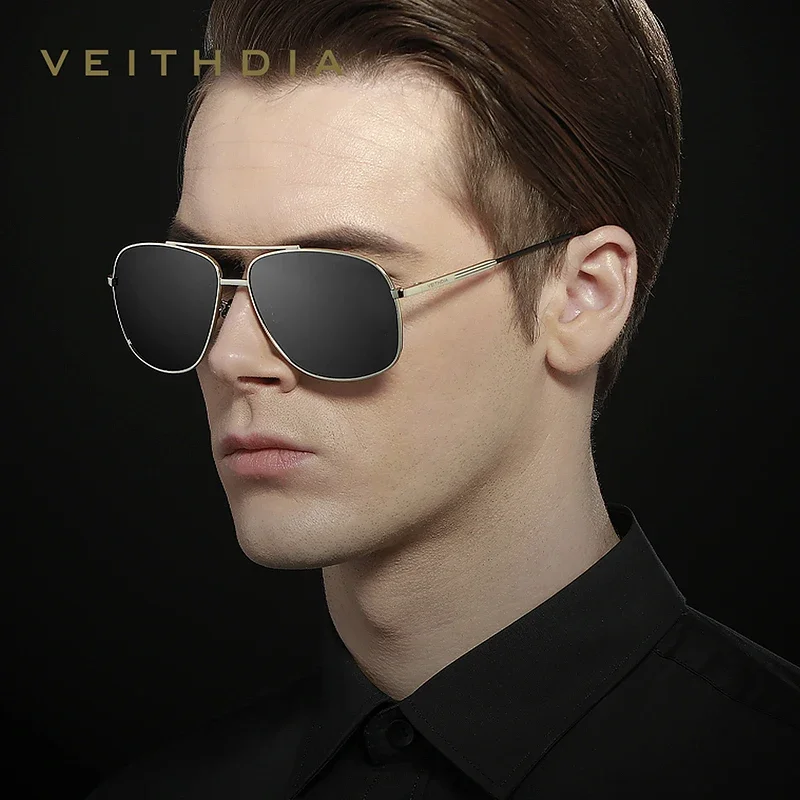 

Солнцезащитные очки VEITHDIA, новинка, модные, поляризованные, с защитой от ультрафиолета UV400, квадратные, аксессуары для очков, для мужчин и женщин, FA2495