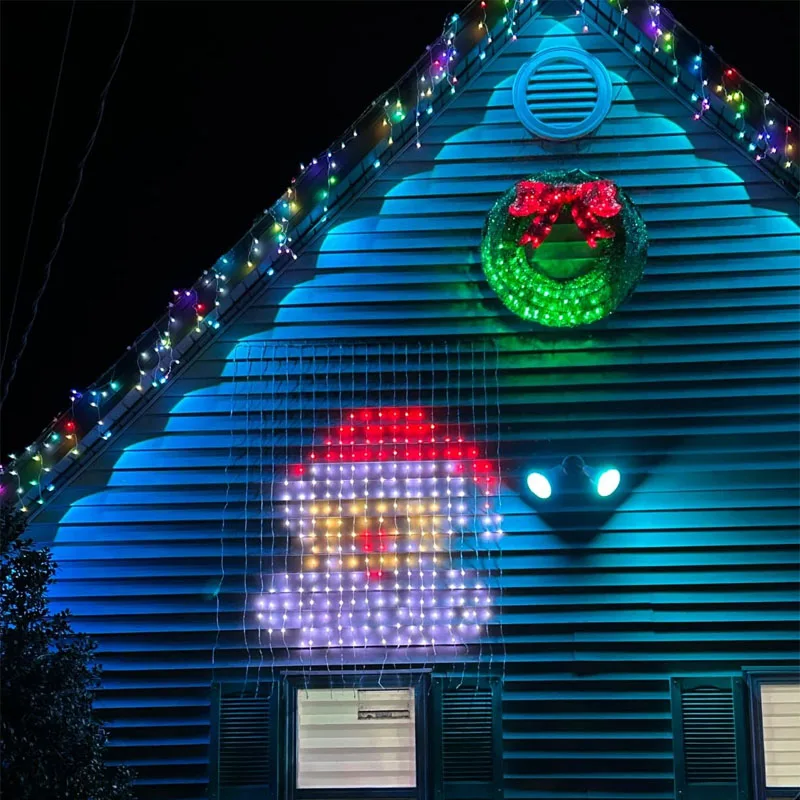 스마트 커튼 조명 & 스마트 크리스마스 트리 조명 WiFi 앱 제어 400LED DIY 음악 모드 IP65 방수 크리스마스 트리 장식