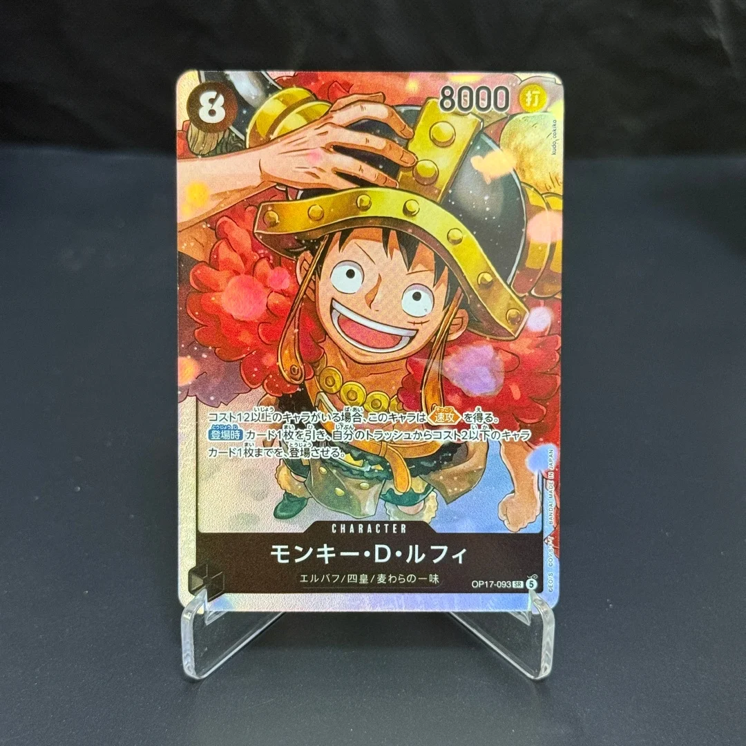 One Piece TCG Japanese OP17-093 Monkey.D.Luffy SR Collection Cards Play Set OP17 8 Cost Black Luffy Foil Cards