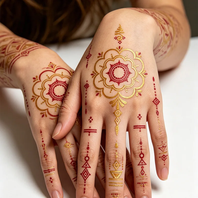 Tattoo Sticker Temporary Tattoo Waterproof Long Lasting Finger Body Art for Men Women