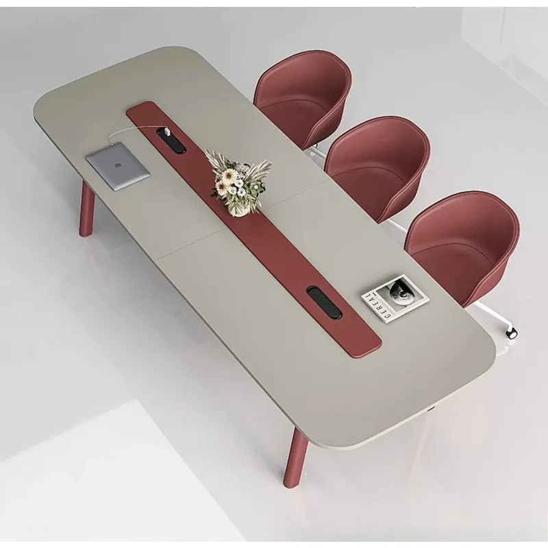CZ-6 Conference Table and Chair Combination Modern Simple Long Thickened Negotiation Office Training Table Multifunctional