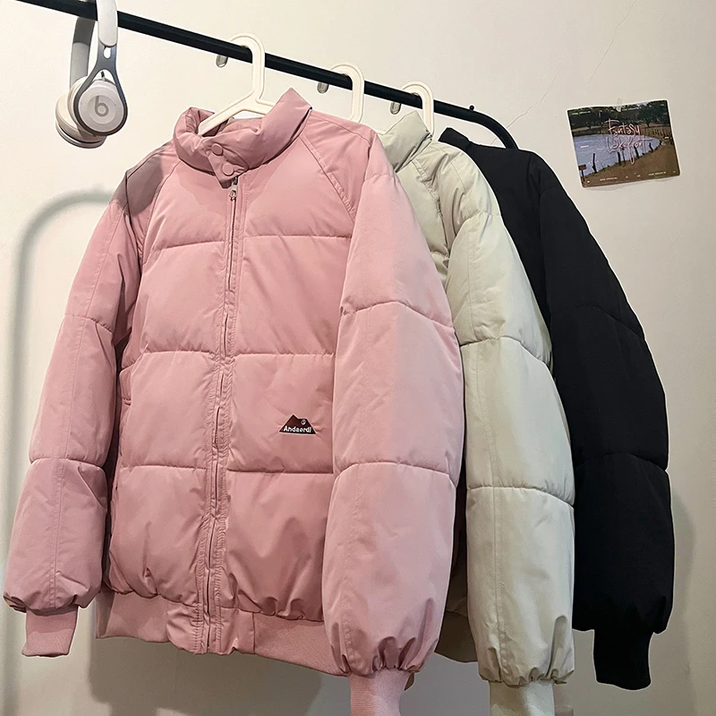 2022 Mới Áo Khoác Mùa Đông Nam Ấm Parkas Dạo Phố Cotton Áo Khoác Nam Trơn Áo Chắc Chắn Chống Gió Lót Lông Nam Quần Áo