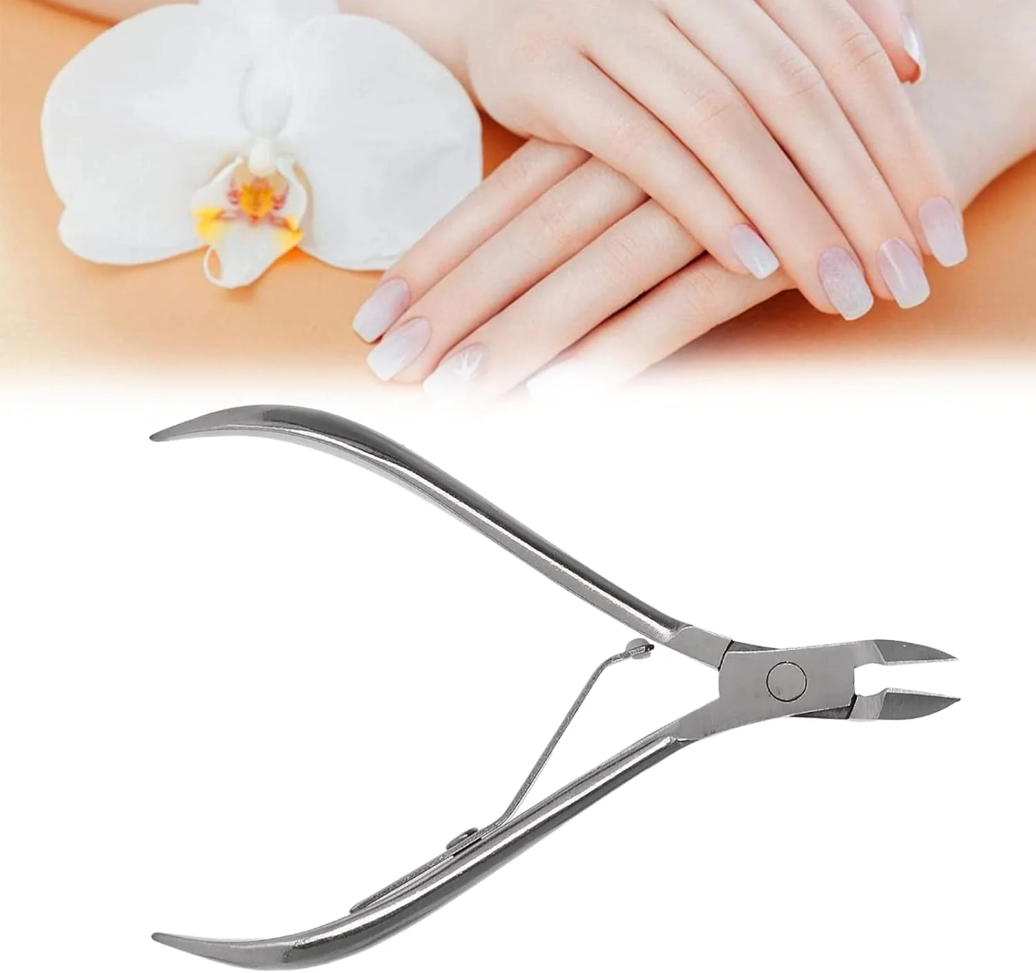 ที่ตัดหนังกำพร้าที่ตัดผิวหนังที่ตายแล้วเล็บสแตนเลสแบบพกพาที่ตัดหนังกำพร้าเครื่องมือทำเล็บเท้ากรรไกรตัดแต่งเล็บ