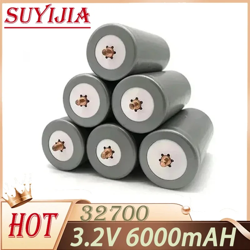 100% Original 32700 6000mah 3.2V Lifepo4 Rechargeable Battery   High Quality Large Capacity Lithium Iron Phosphate Power Battery