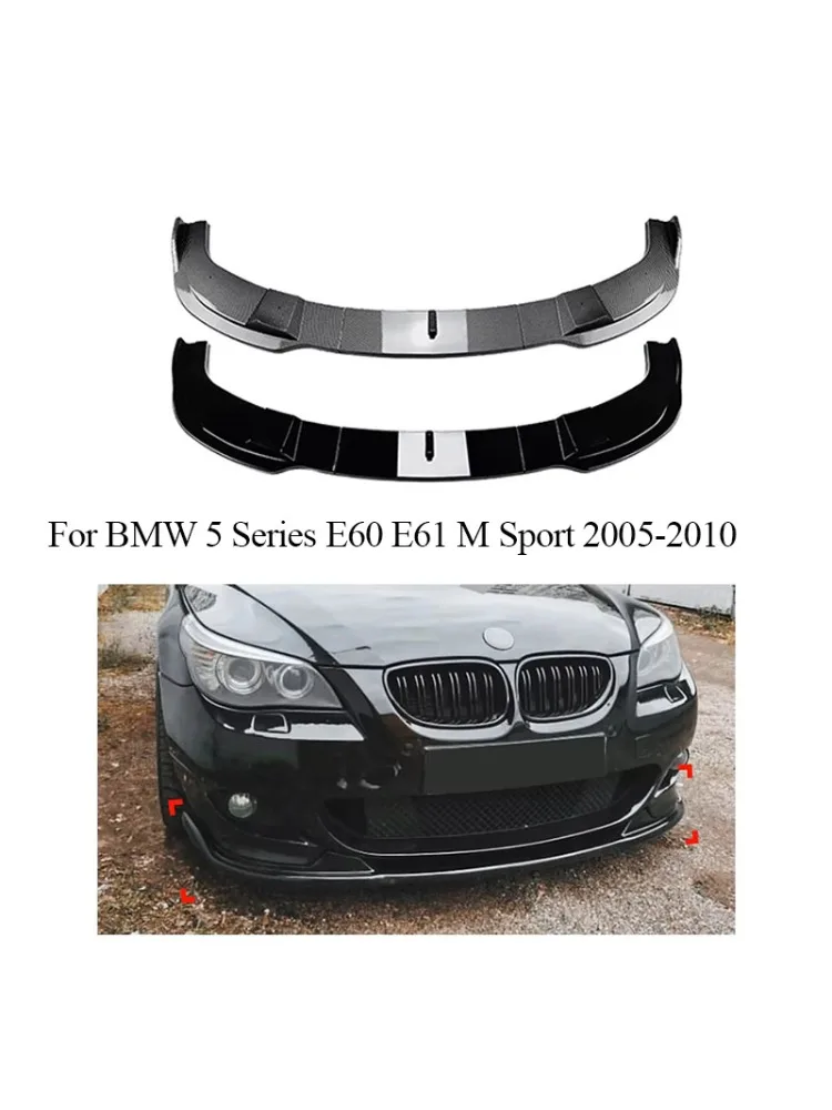 Becquet de pare-chocs avant de voiture pour BMW série 5 525i 530i 540i 550i E60 E61 M Sport 2005-2010 couvercle de Kit de carrosserie de diffuseur de séparateur de lèvre de voiture