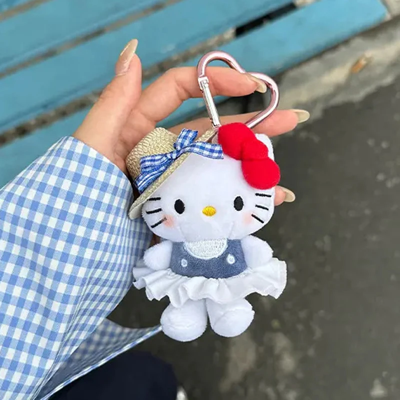 # Sanrio Hello Kitty Perifere pop sleutelhanger Leuke mode zonnebril Kt Cat sleutelhanger rugzak knuffel sleutelhanger verjaardagscadeaus