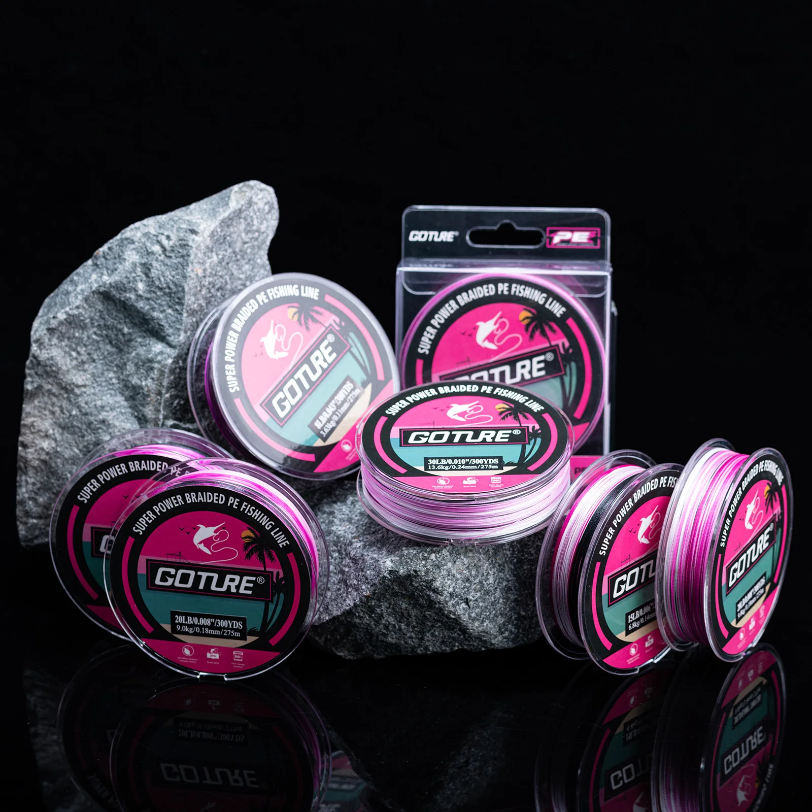 

Goture Fishing Line 4/8 Strands 300M PE Braided Line Smooth Fishing 8lb 15lb 20lb 30lb Strong Abrasion-Resistant Fishing Line